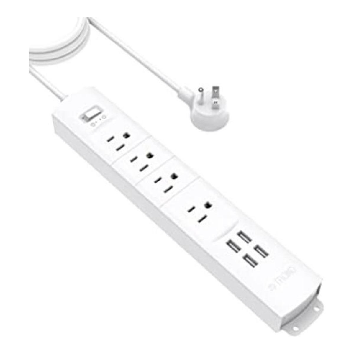 TROND Regleta protectora contra sobretensiones con USB 4