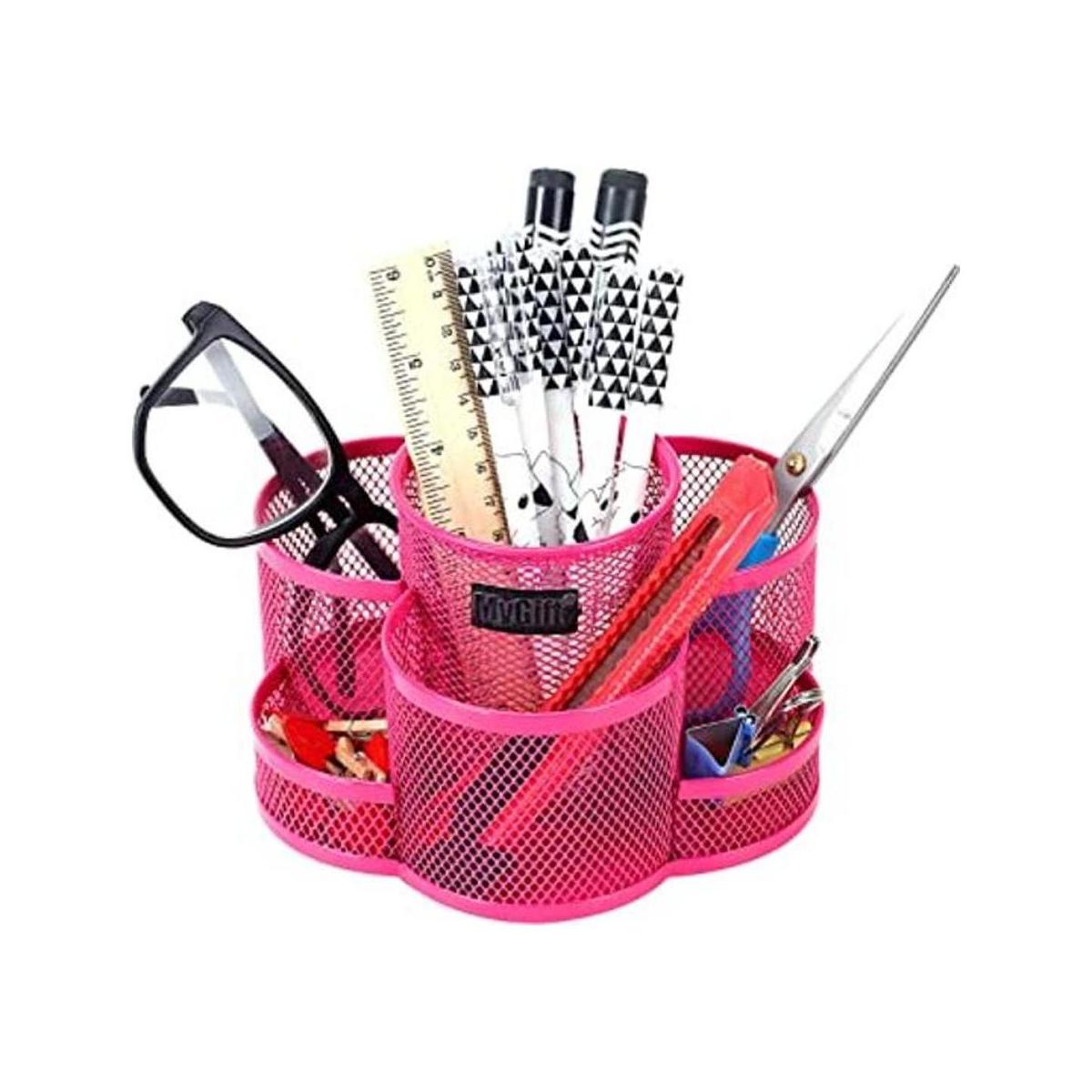 MyGift Fuschia giratoria de malla metálica de 7