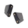 AIScell Funda tipo cartera de piel negra con clip para_4