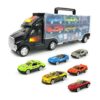 Camión de transporte Carrier con 6 elegantes de coches_1
