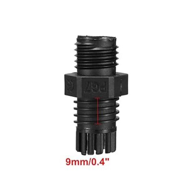 Uxcell Modelo de PG7 Negro Plástico Impermeable Conectores_3