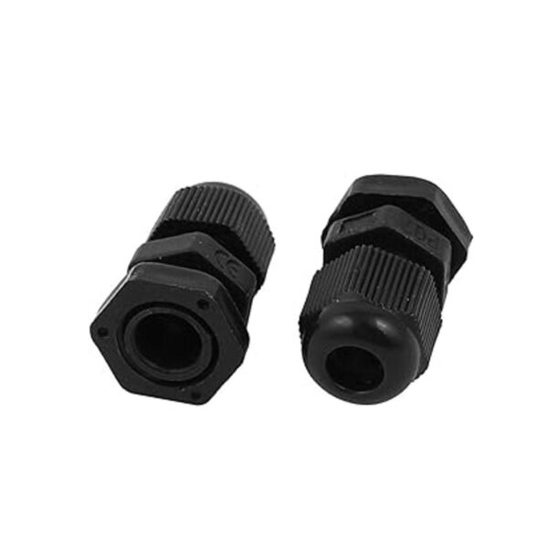 Uxcell Modelo de PG7 Negro Plástico Impermeable Conectores_2