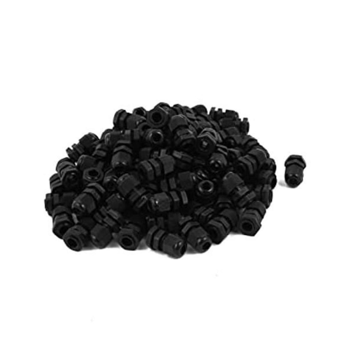 Uxcell Modelo de PG7 Negro Plástico Impermeable Conectores