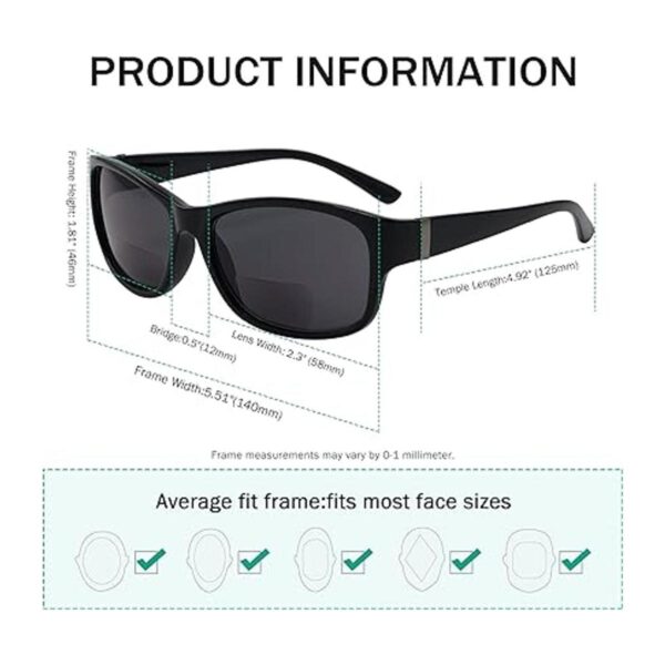 Lentes solares de Eyekepper bifocales con patillas largas_3