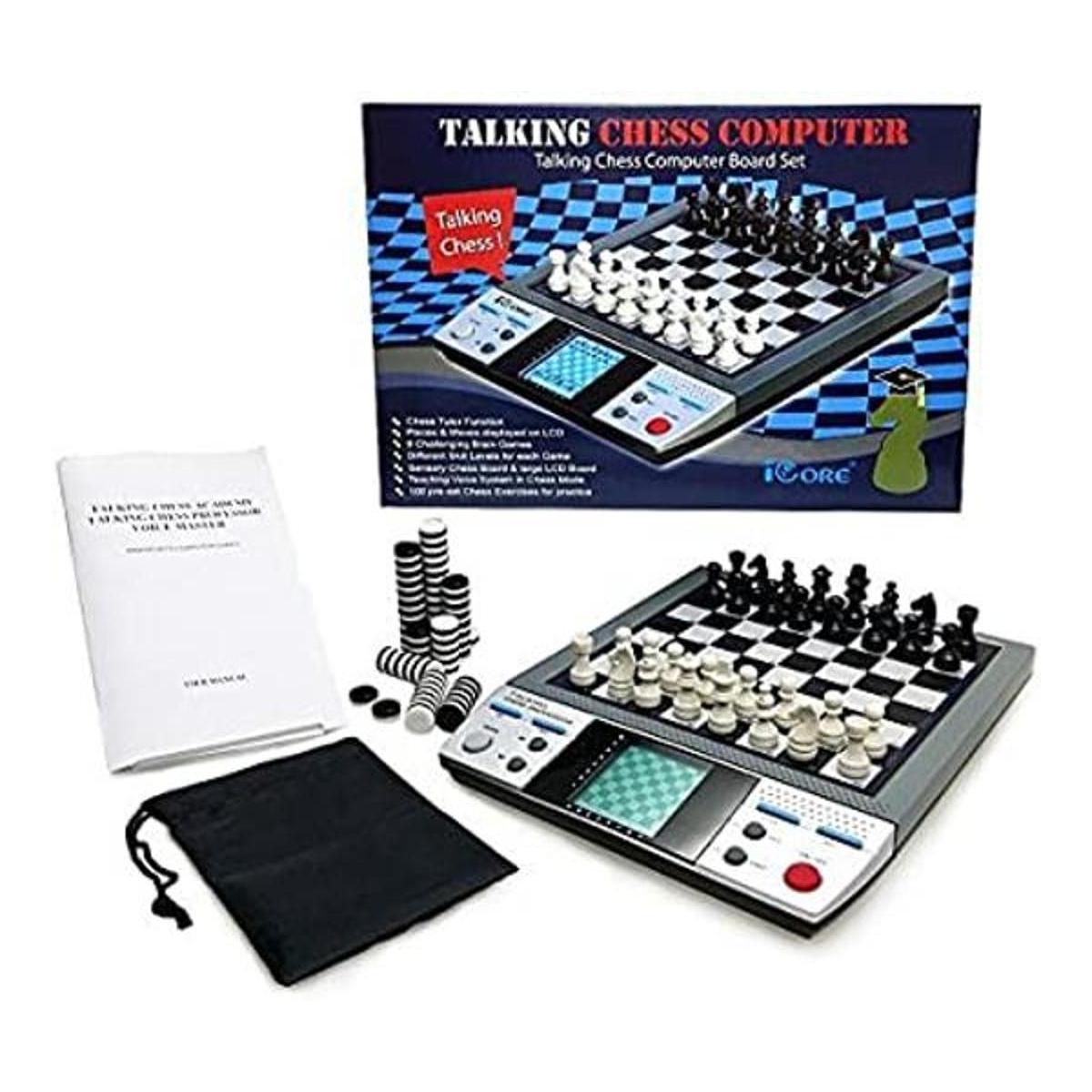 Tablero de ajedrez parlante electrónico Juegos 8 en 1