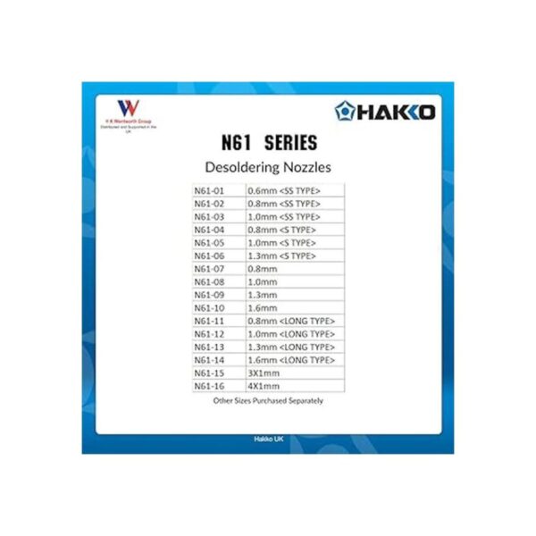 Hakko Boquilla de desoldar 0.039 in de largo N6112