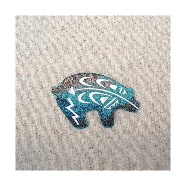 Parche bordado para planchar con diseño de oso del suroeste._2