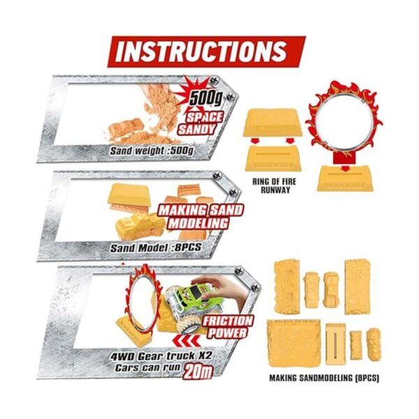 Big Wheel 4 x 4 Monster Truck Stunt Estadio Incluye 2