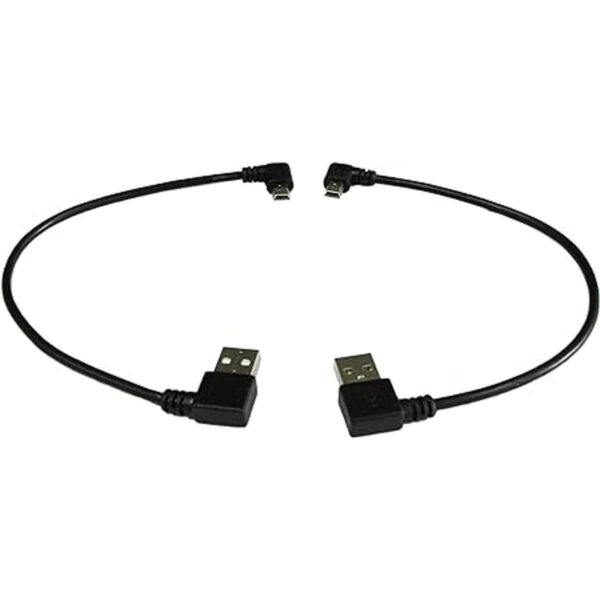 CERRXIAN Mini cable USB de 9 pulgadas mini USB de ángulo_2