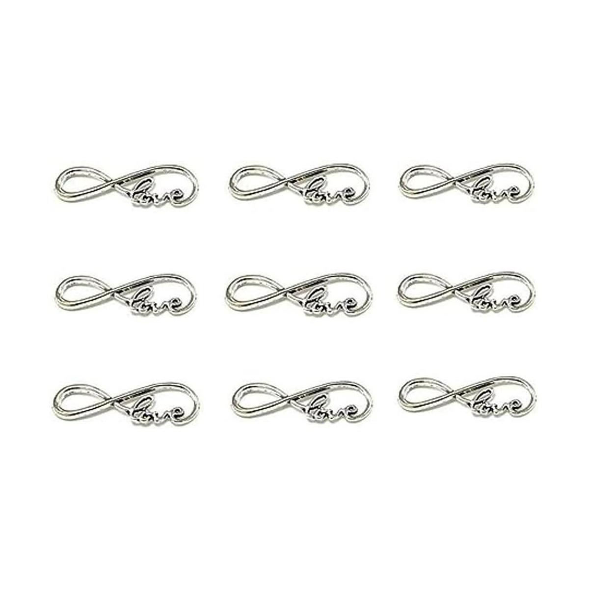 40pcs Infinity Love Símbolo Conectores Charms Colgantes