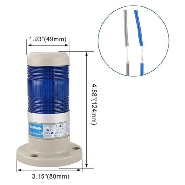 Baomain Luz continua de advertencia LTP502T de 110 V CA_4