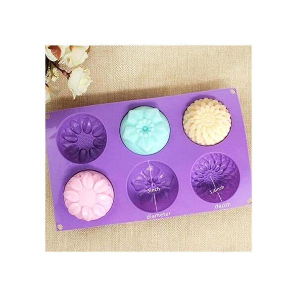 Echodo Molde de silicona para jabón diseño de flores y