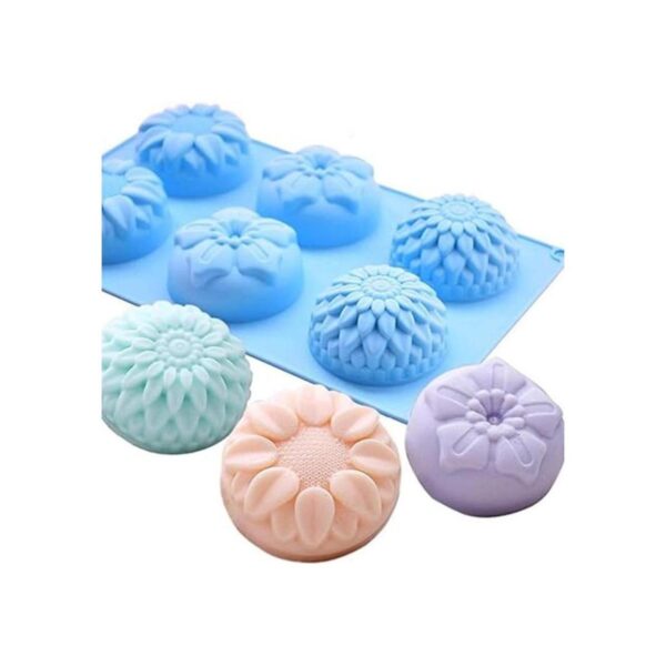 Echodo Molde de silicona para jabón diseño de flores y