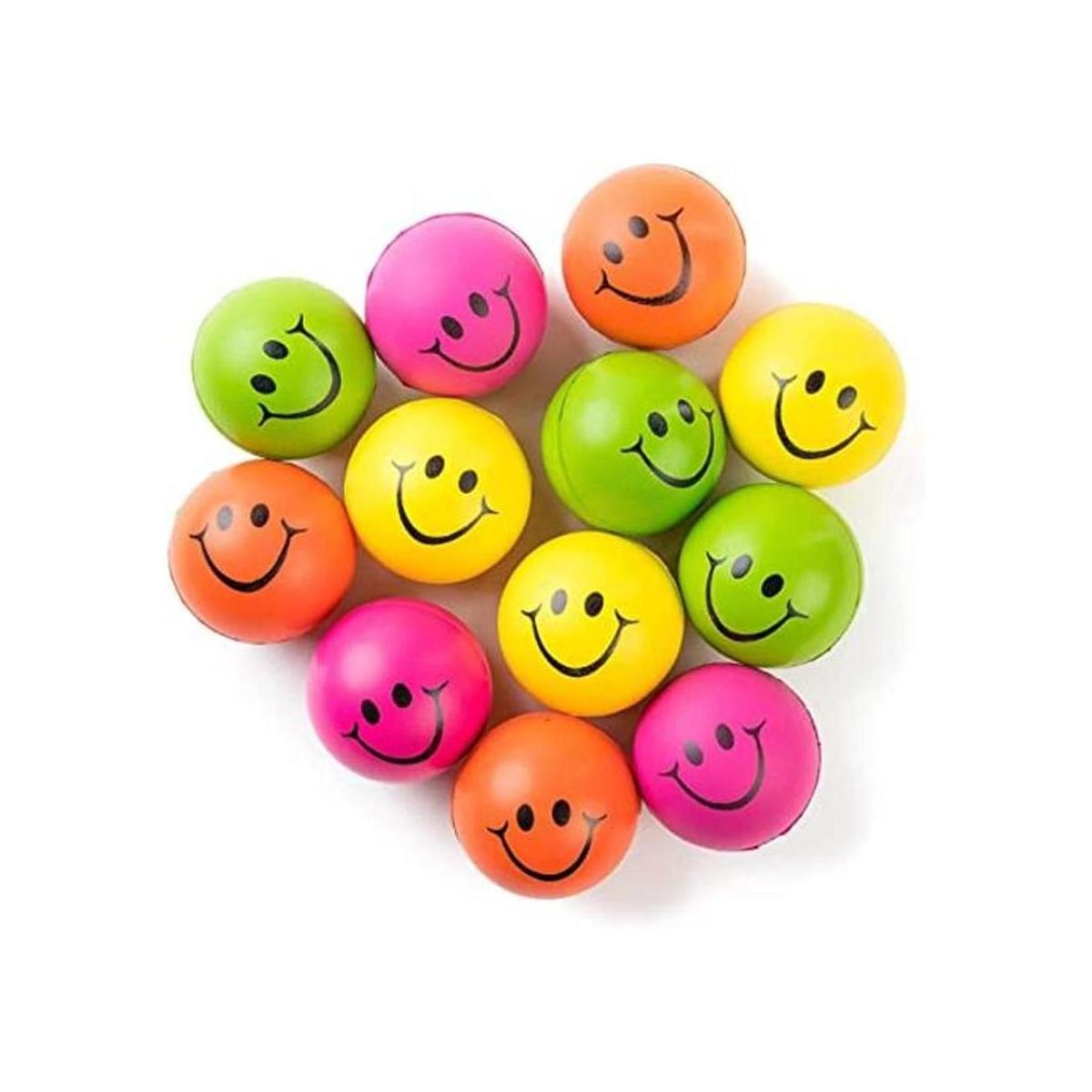Be Happy Bola divertida de sonrisa de color neón para el