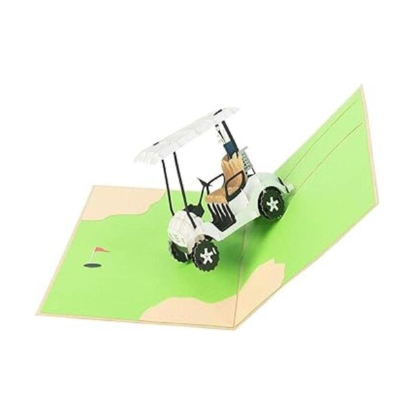 PopLife Carro de golf 3D Pop Up Tarjeta para el día del_4
