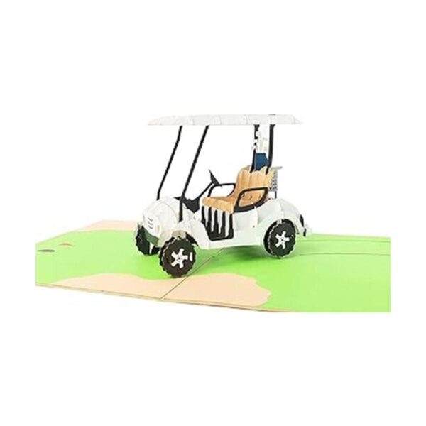 PopLife Carro de golf 3D Pop Up Tarjeta para el día del_3