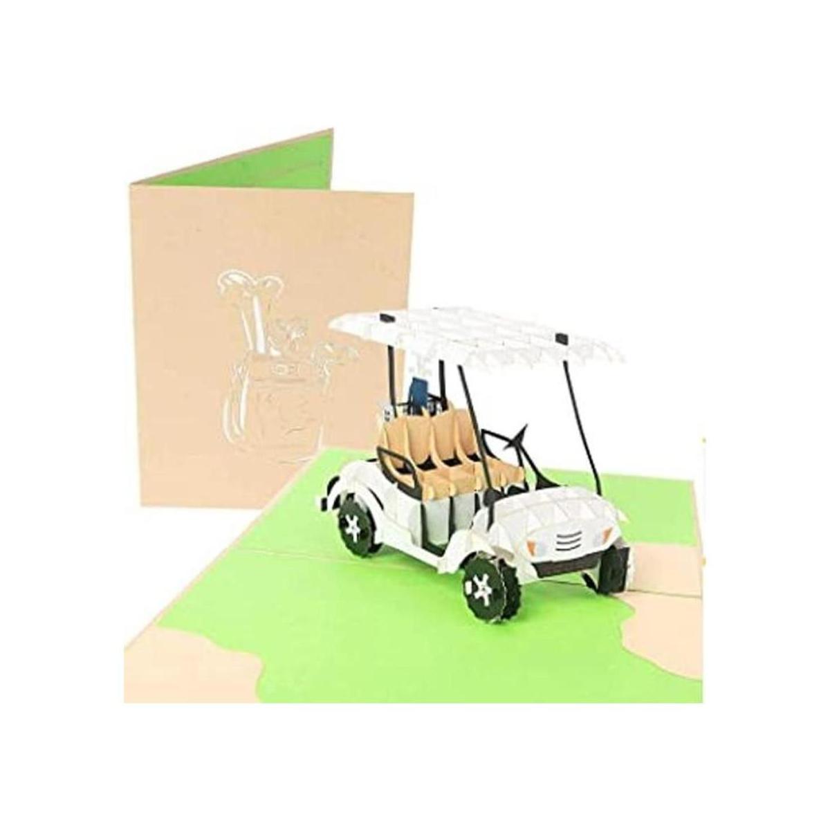 PopLife Carro de golf 3D Pop Up Tarjeta para el día del