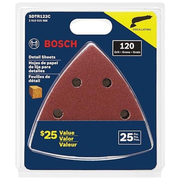 BOSCH SDTR122C 25 Pc. 334 Pulgadas de grano 120 Hojas de_2