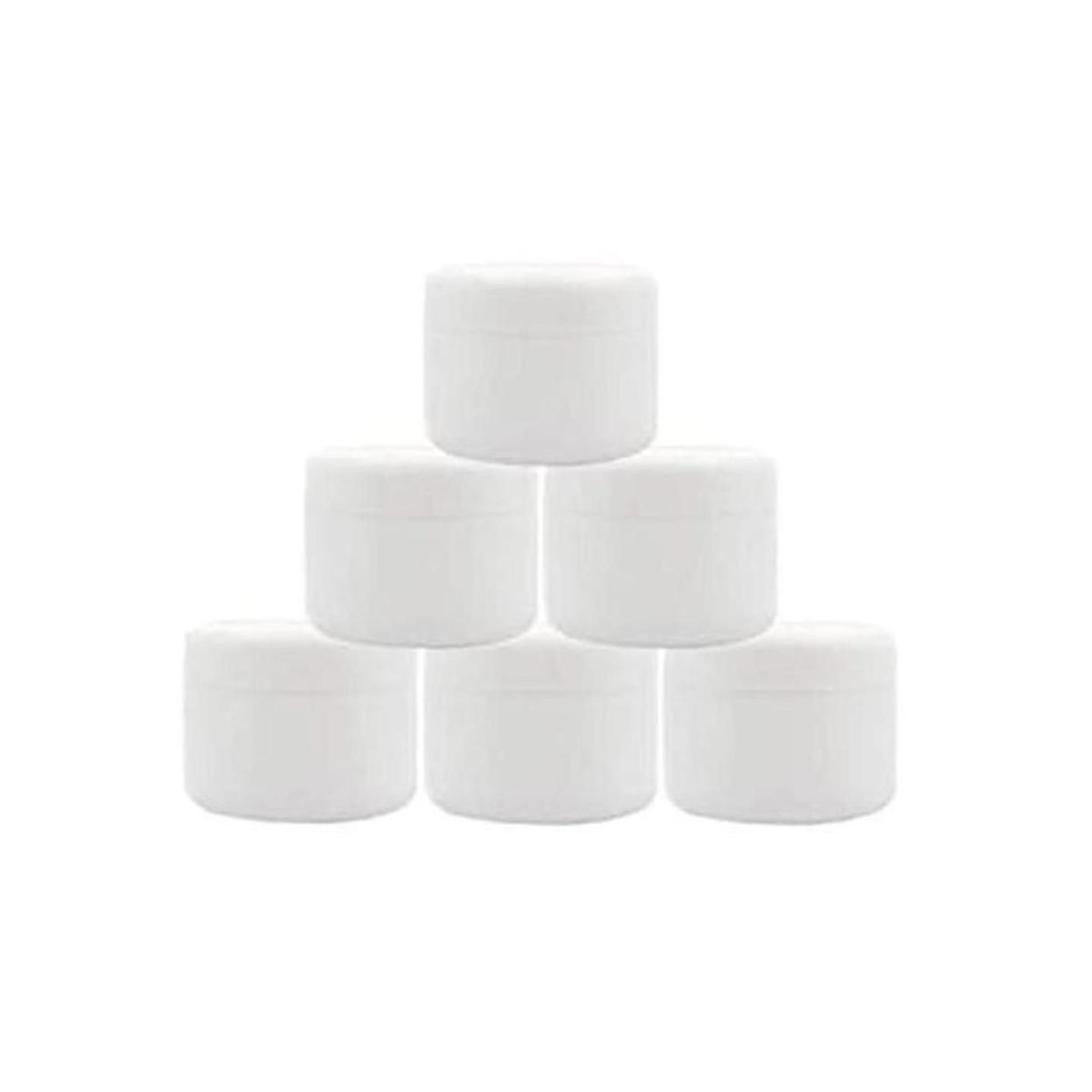 Tarro de plástico blanco de 8.82 oz con tapa de cúpula