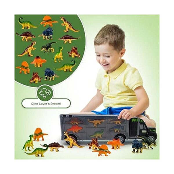 Toyvelt Camión de juguete transportador con 15 figuras de_4