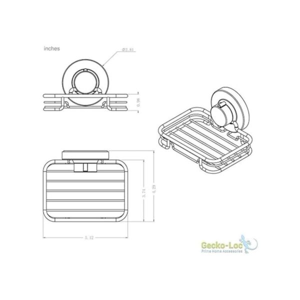 GeckoLoc Soporte para jabonera con ventosa para baño o_4