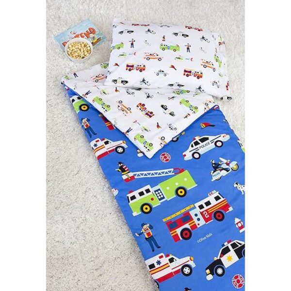 Saco de dormir verde oliva con funda de almohada talla_2