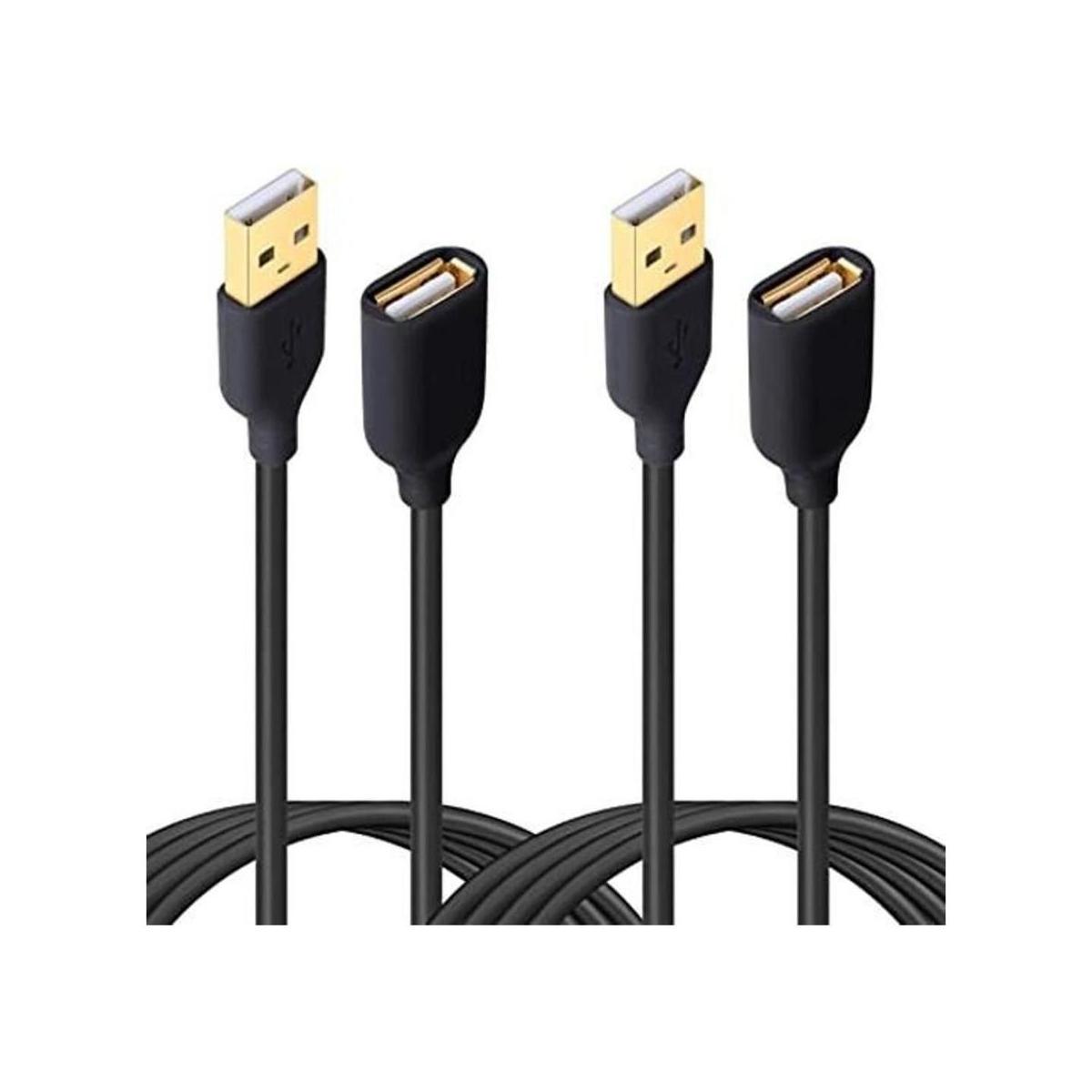 Besgoods Cable de extensión USB paquete de 2 cables USB