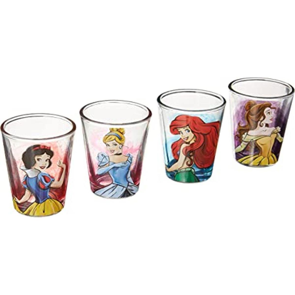 Silver Buffalo Disney Princesses Portrait Juego de 4 mini