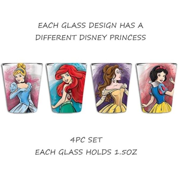 Silver Buffalo Disney Princesses Portrait Juego de 4 mini_3