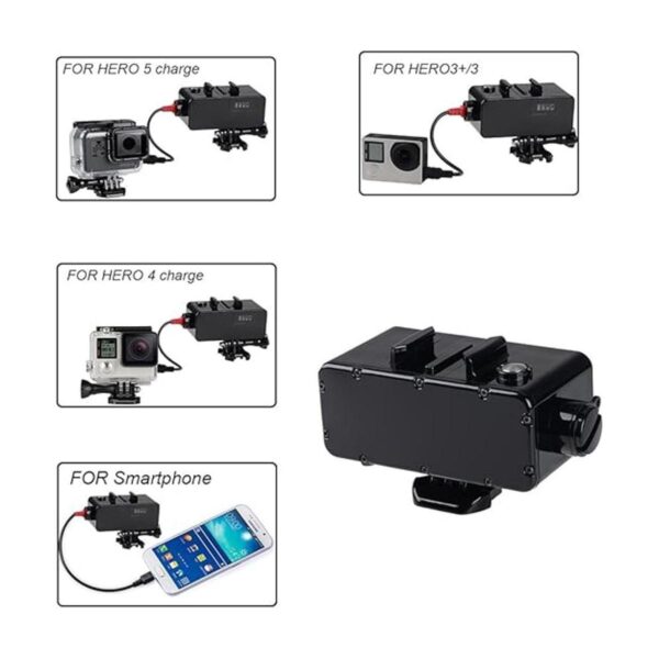 Suptig Banco de energía impermeable de 5200 mAh para GoPro_2