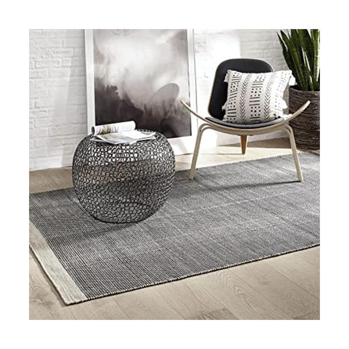 Fab Habitat Alfombra lavable a máquina tejida a mano