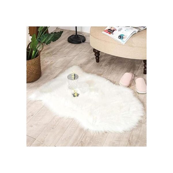 Carvapet Alfombra de piel de oveja sintética de lujo para_2