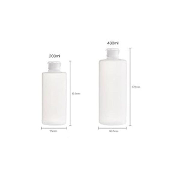 2 botellas transparentes rellenables vacías de plástico_2