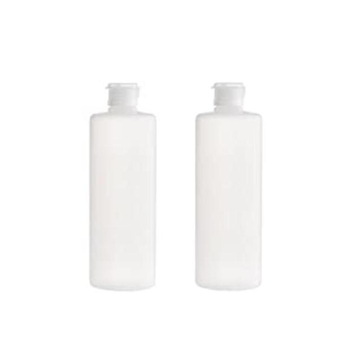 2 botellas transparentes rellenables vacías de plástico