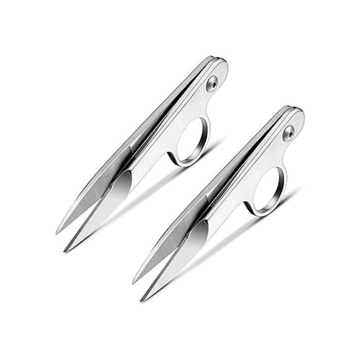 2 piezas tijeras de coser hilo francotiradores mini pinzas