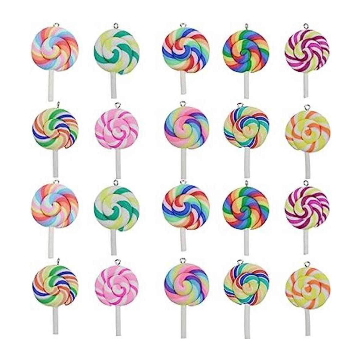 20 dijes coloridos de arcilla polimérica Arcilla polimérica