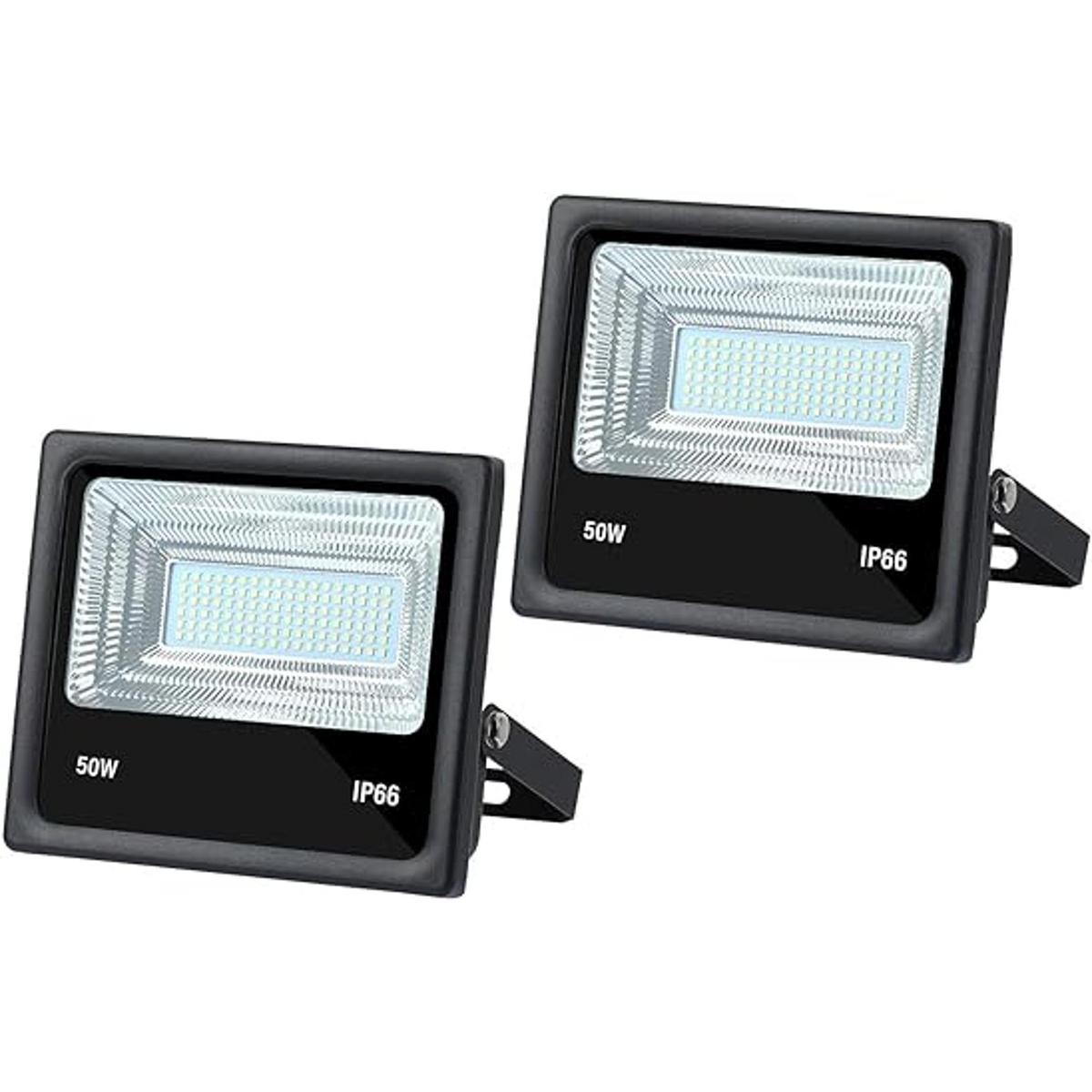 2 piezas de luz LED de 12 V CC 50 W 4500 lm 3000 K luz