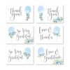 24 tarjetas de agradecimiento con globos azules para baby_1