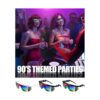 3 Pairs Neon Semi Rimless Goggle Sunglasses Rainbow Lens_5