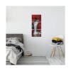 3 piezas de arte de pared árboles rojos bosque cascada_3