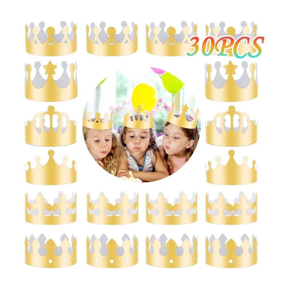 30 coronas de oro 6 estilo papel de aluminio dorado