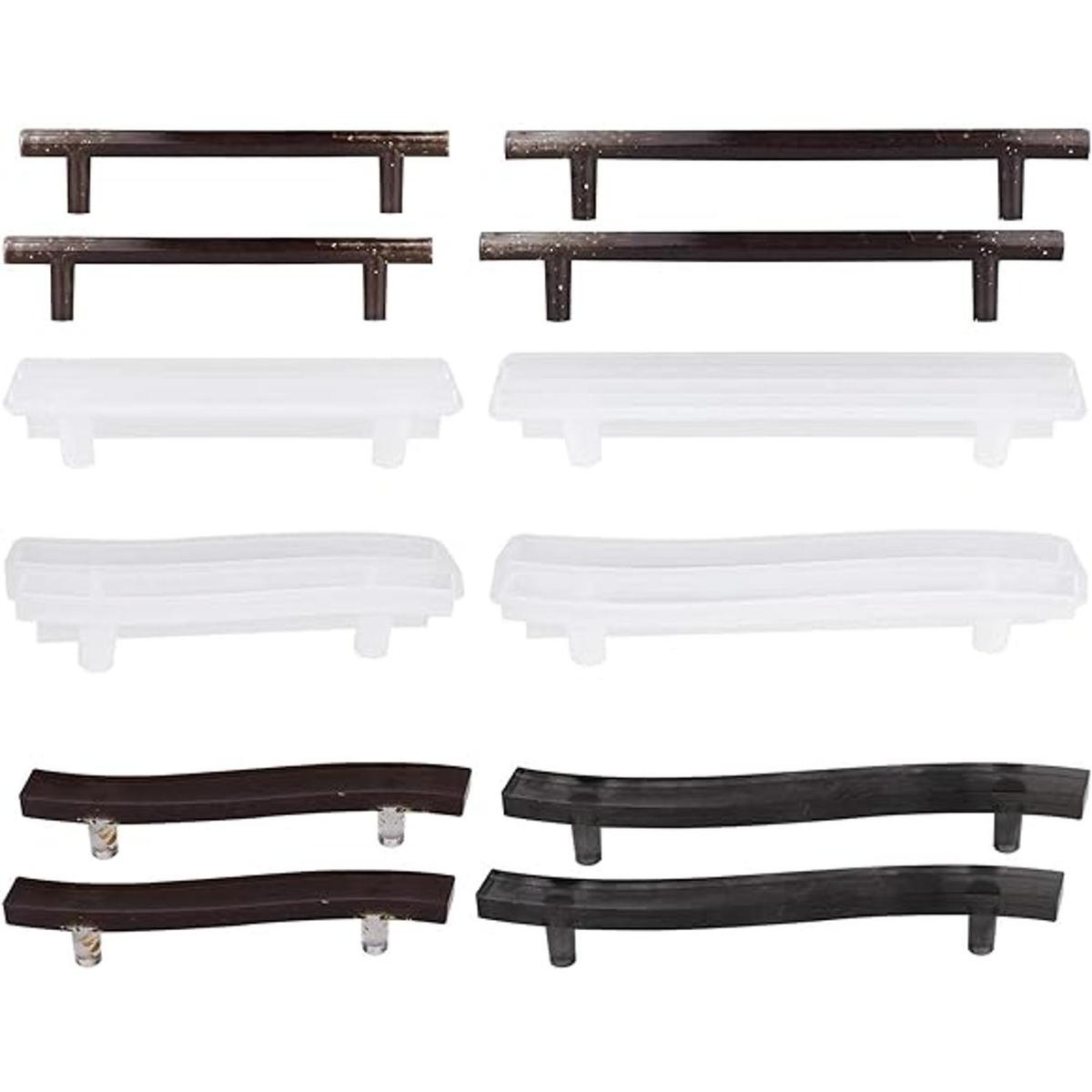 4 moldes de mango para fundición de resina moldes de