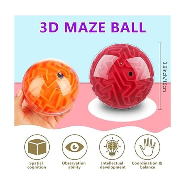 4 piezas de laberinto 3D bola de laberinto rompecabezas_2