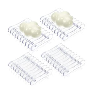 4 piezas de plástico para jabón bandeja de jabón para_1