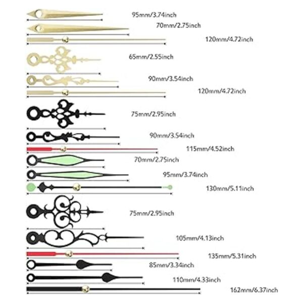4 piezas de reloj de pared de cuarzo para bricolaje kit