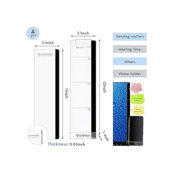 4 piezas para monitor tablero de mensajes transparente_2