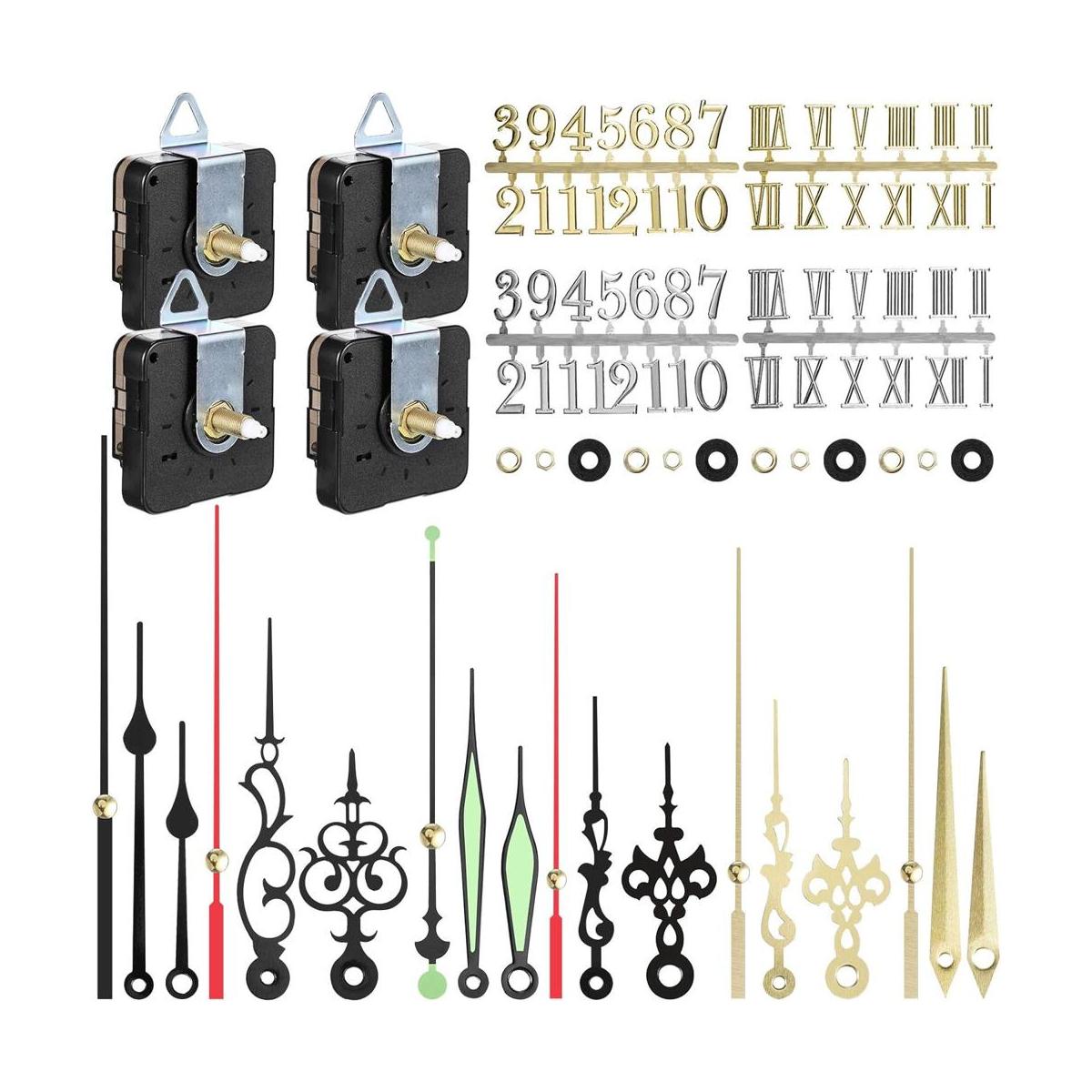 4 piezas de reloj de pared de cuarzo para bricolaje kit