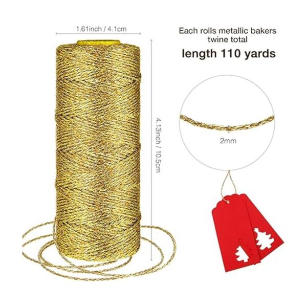 4 rollos metálicos para panaderos de 110 yardas para el