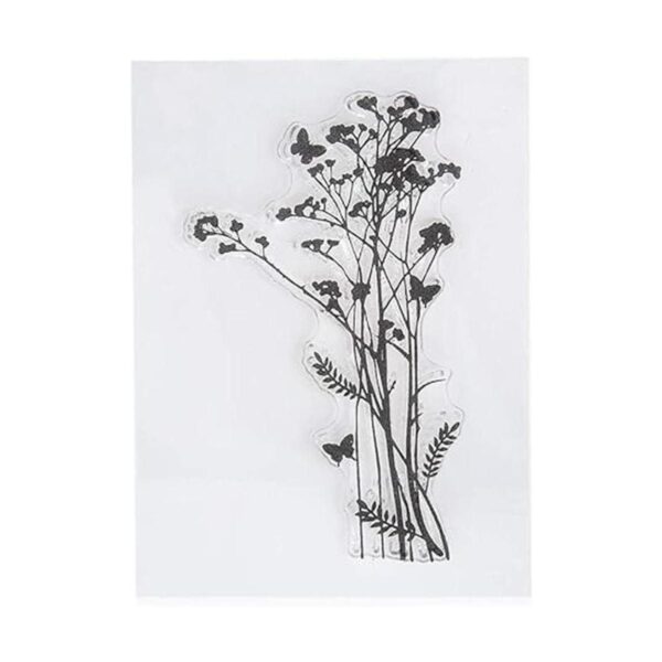 4 sellos transparentes de diente de león flores de_4