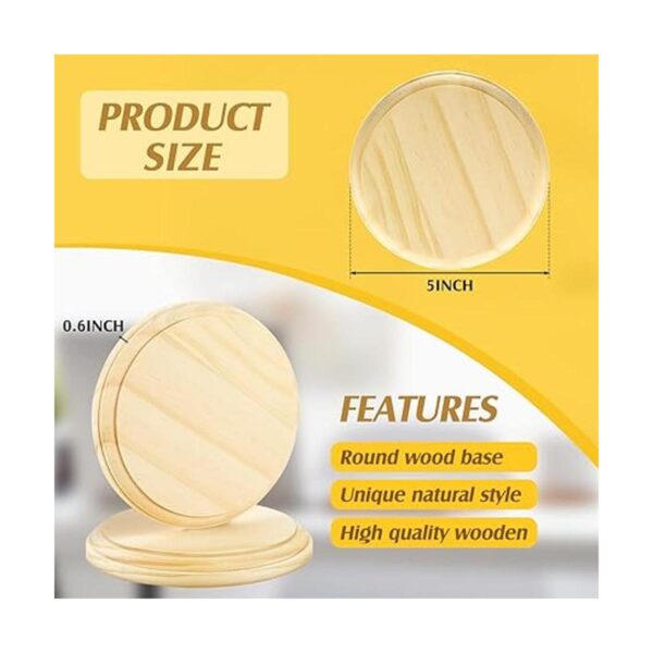 4 placas redondas de madera para manualidades base de_2
